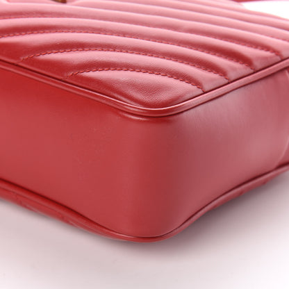 Saint Laurent Calfskin Matelasse Monogram Lou Camera Bag Red 8 of 9