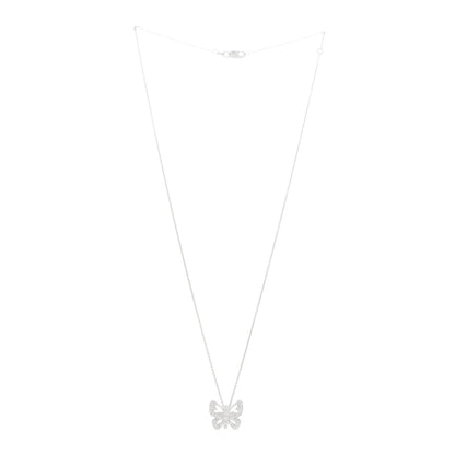 Roberto Coin 18K White Gold Diamond Butterfly Pendant Necklace 2 of 5