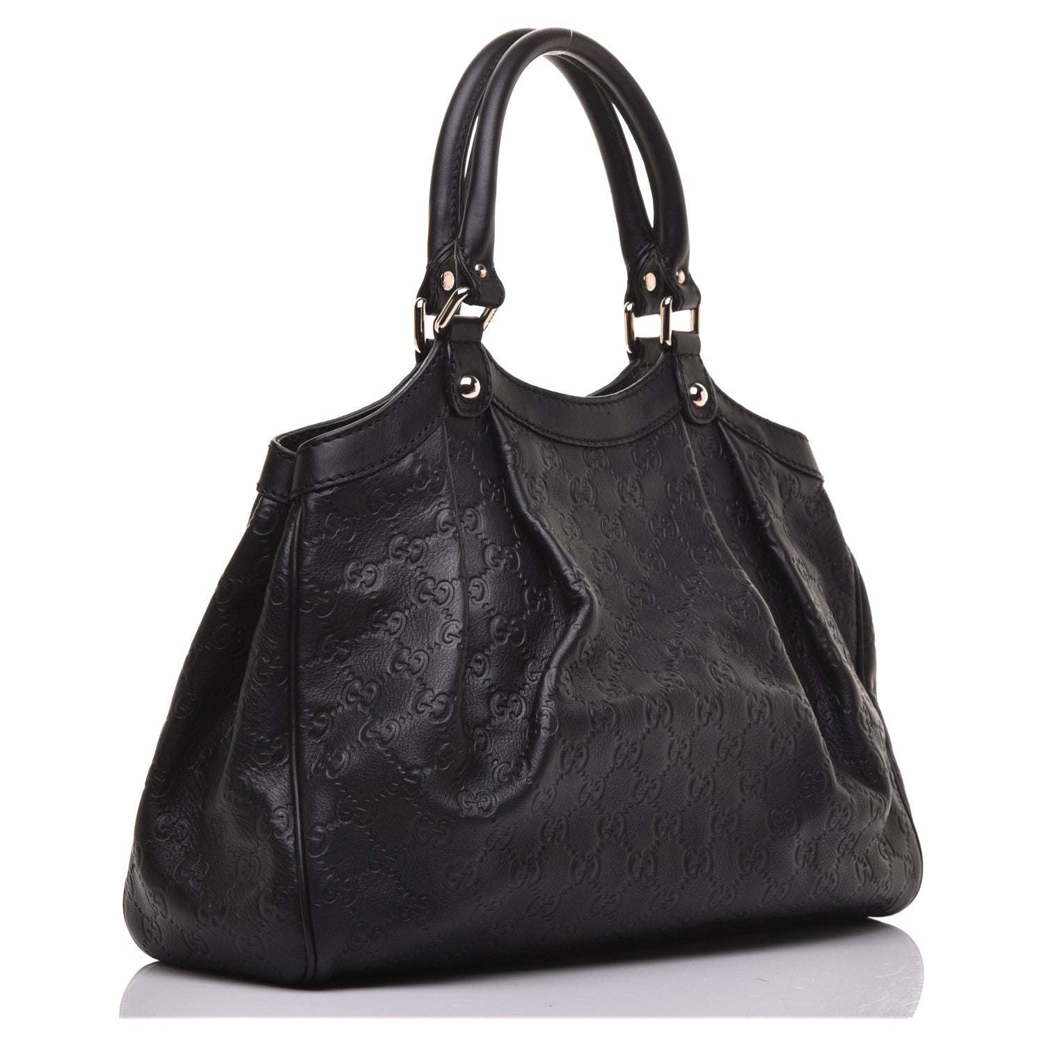 Gucci Guccissima Medium Sukey Tote Black 3 of 9