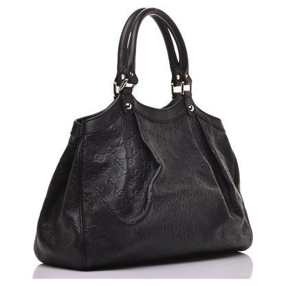 Gucci Guccissima Medium Sukey Tote Black 3 of 9
