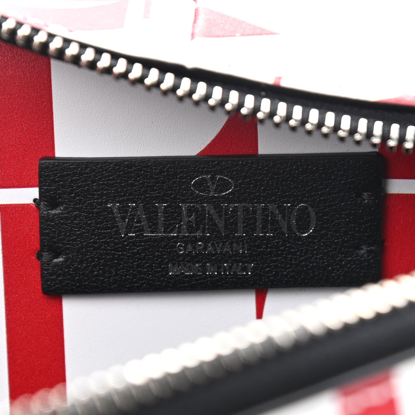 Calfskin Mens VLTN Belt Bag White Red