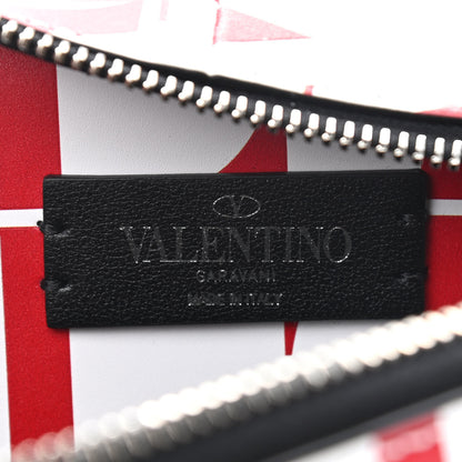 Valentino Garavani Calfskin Mens VLTN Belt Bag White Red 6 of 8
