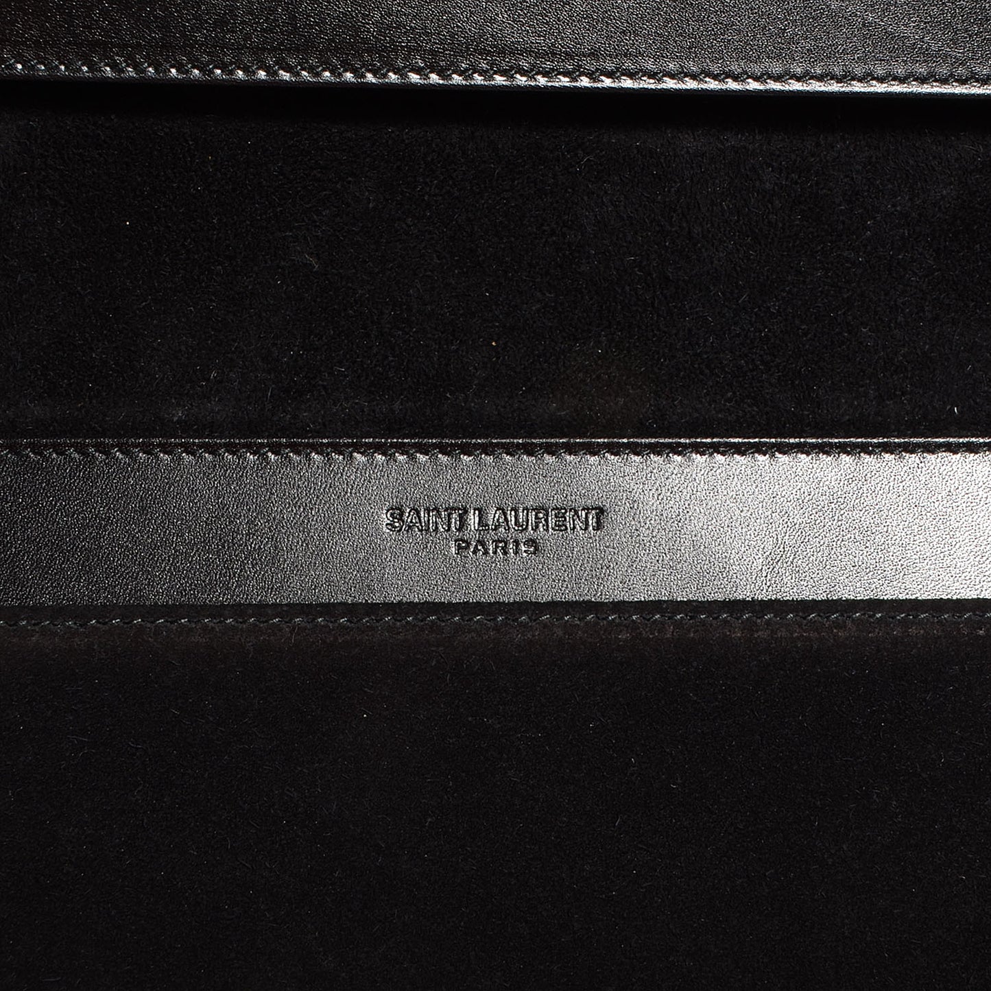 Veau Leather Suede Travel Wallet Black