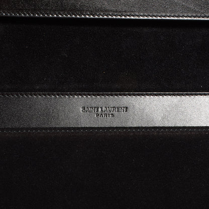 Saint Laurent Veau Leather Suede Travel Wallet Black 7 of 7