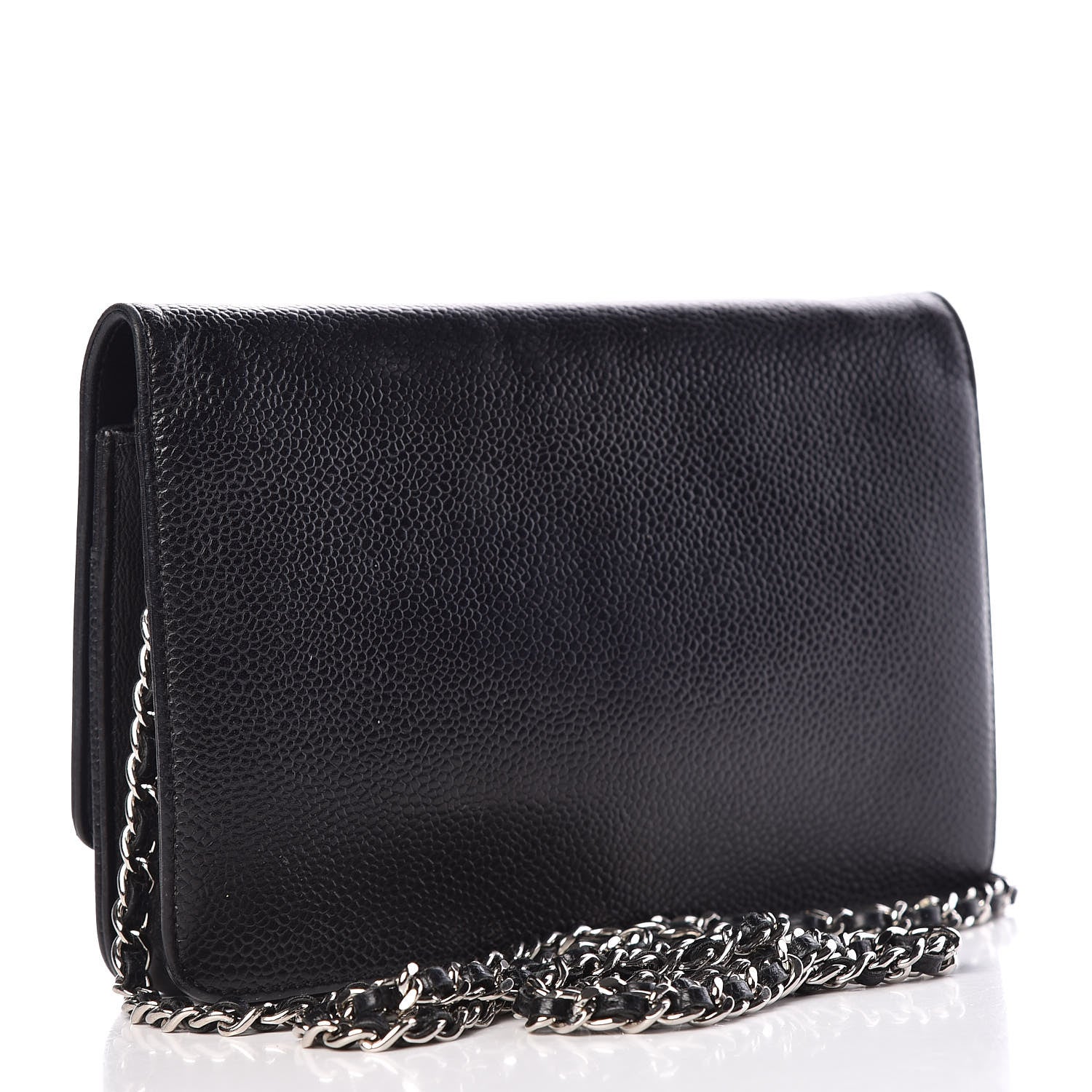 Chanel Caviar Timeless CC Wallet On Chain WOC Black 3 of 14