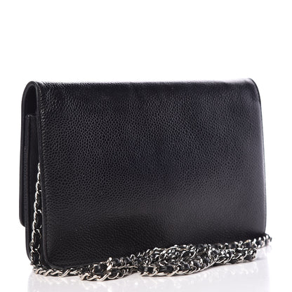 Chanel Caviar Timeless CC Wallet On Chain WOC Black 3 of 14
