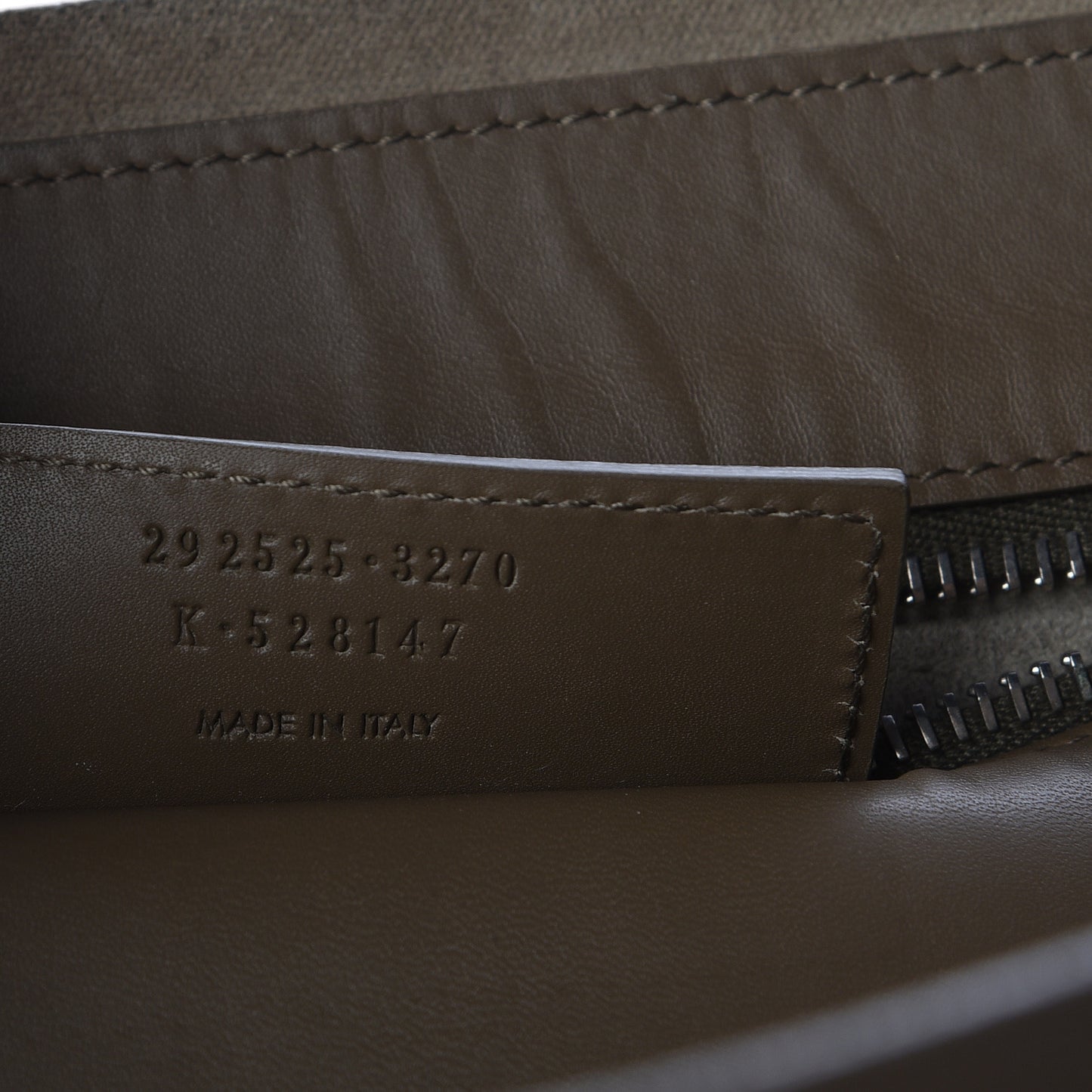 Calfskin Pocket Tote M Khaki and Black