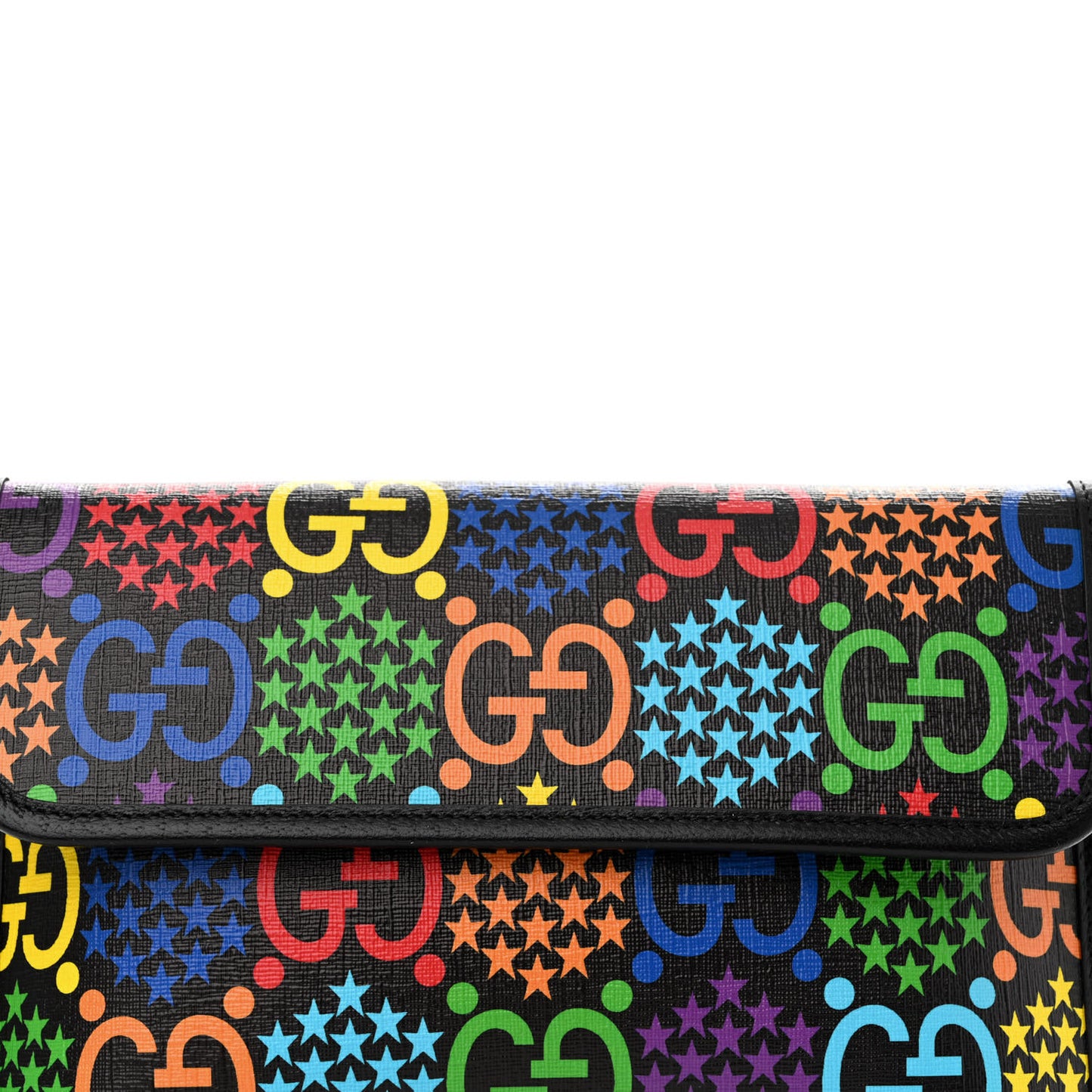 GG Supreme Monogram Psychedelic Slim Belt Bag Black