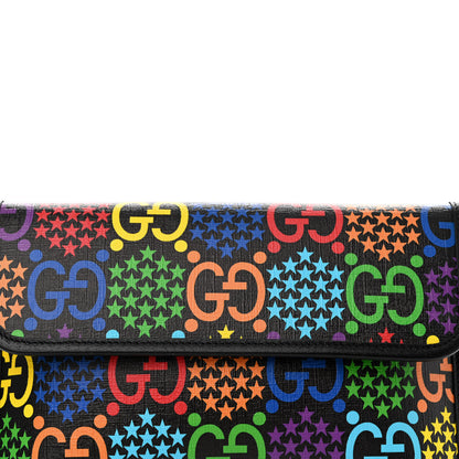 Gucci GG Supreme Monogram Psychedelic Slim Belt Bag Black 8 of 11