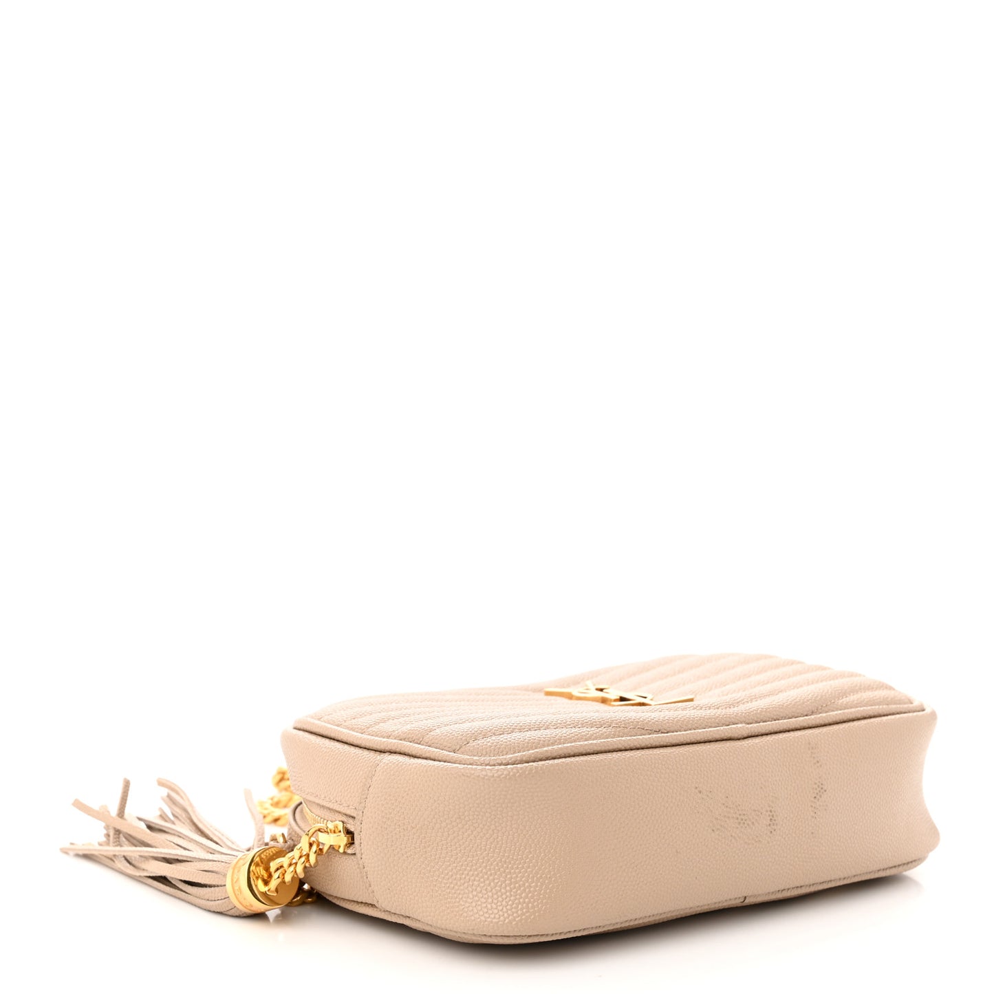 Grain De Poudre Matelasse Monogram Mini Lou Camera Bag Dark Beige