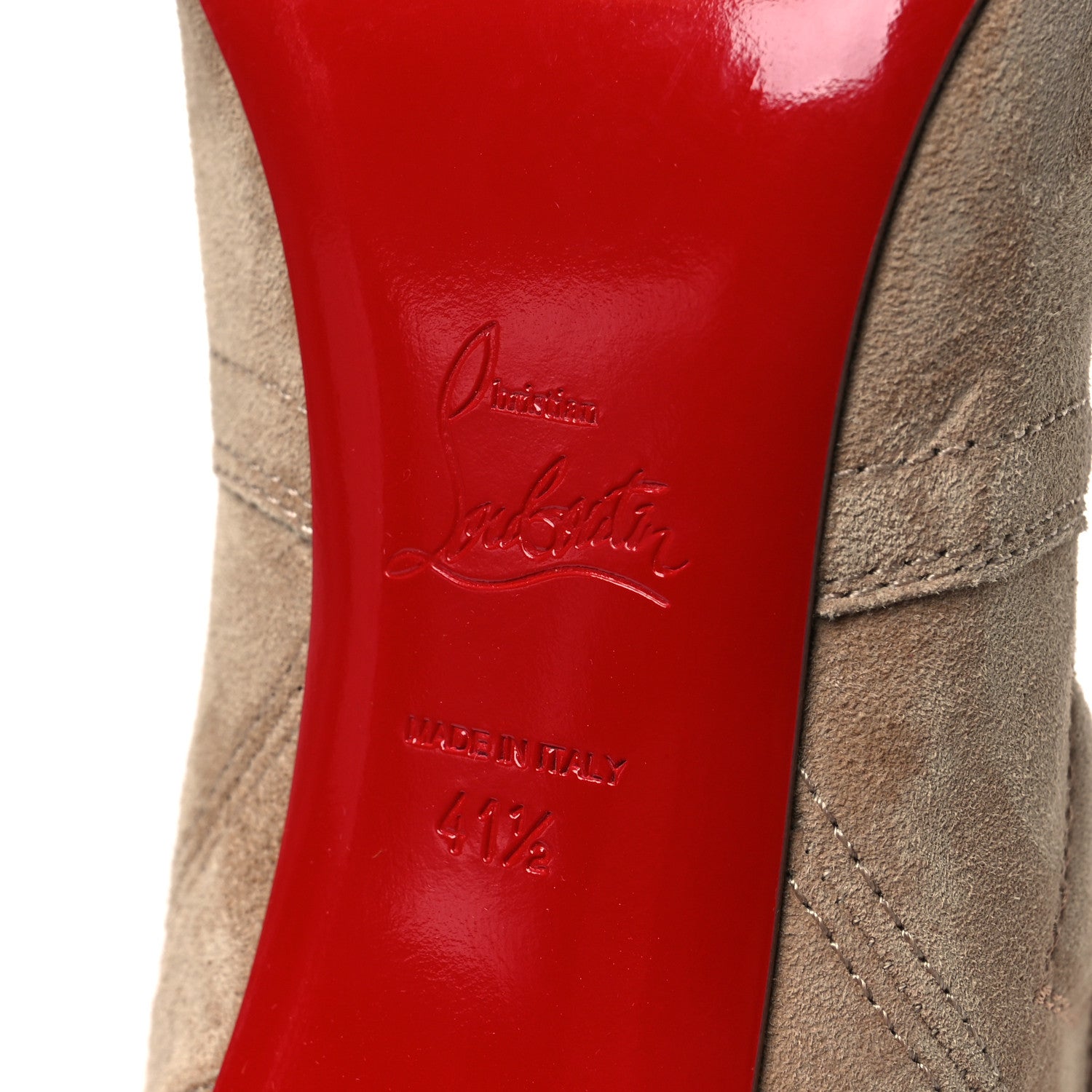Christian Louboutin Veau Velours Santia Botta 85 Tall Boots 41.5 Lionne 8 of 14