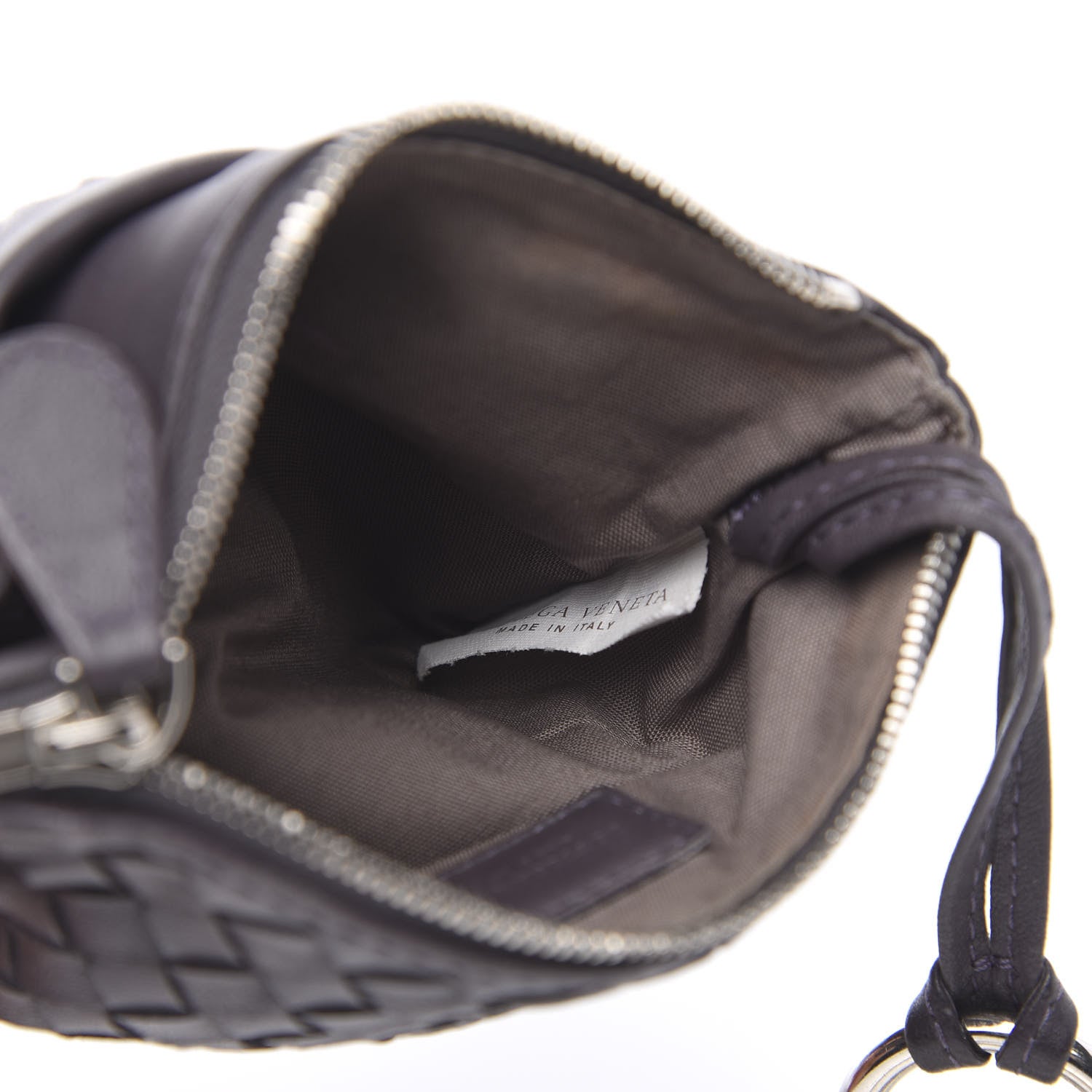 Bottega Veneta Nappa Intrecciato Key Holder Ebano 7 of 8