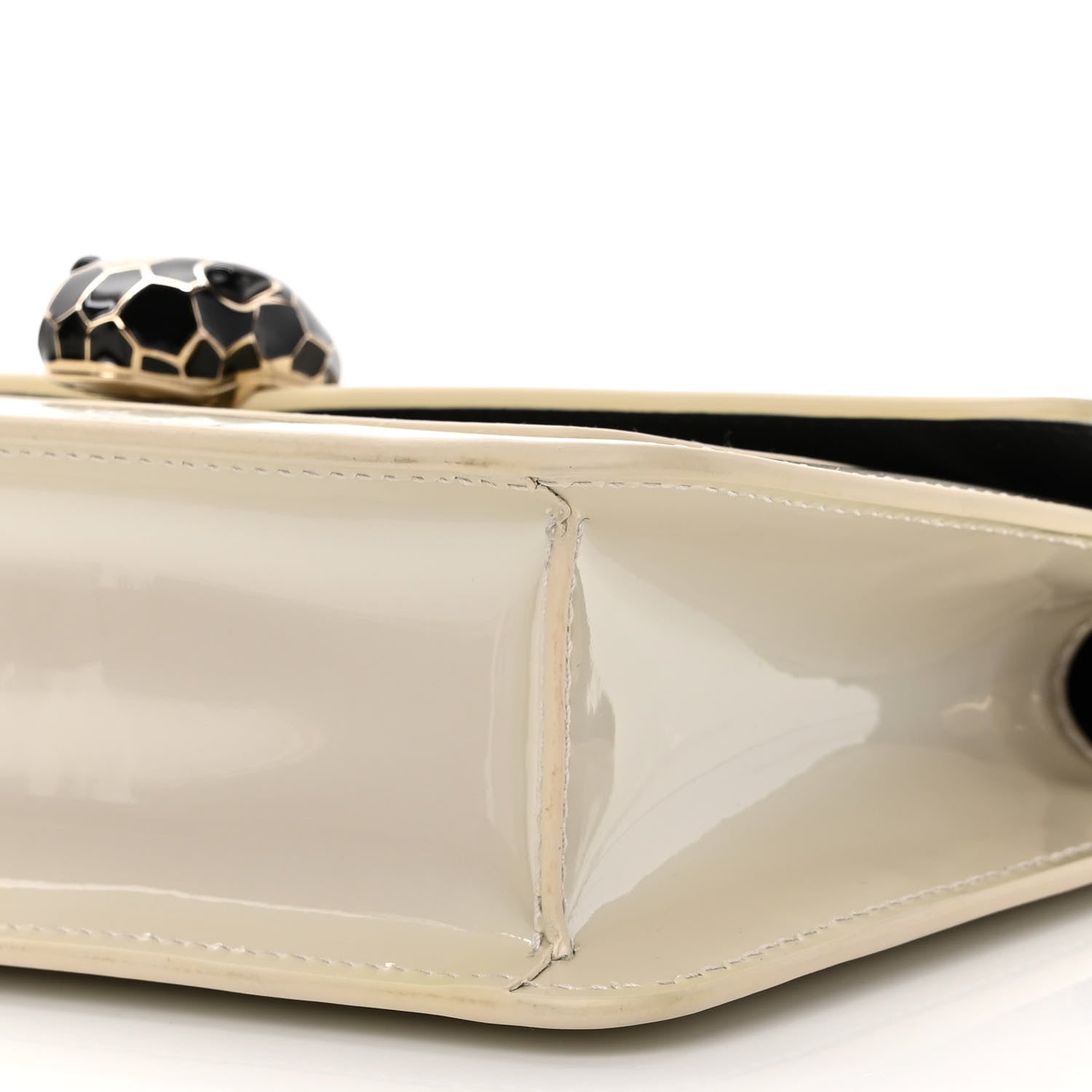 Bulgari Patent Serpenti Forever Small Shoulder Bag White 9 of 9