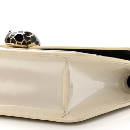 Bulgari Patent Serpenti Forever Small Shoulder Bag White 9 of 9