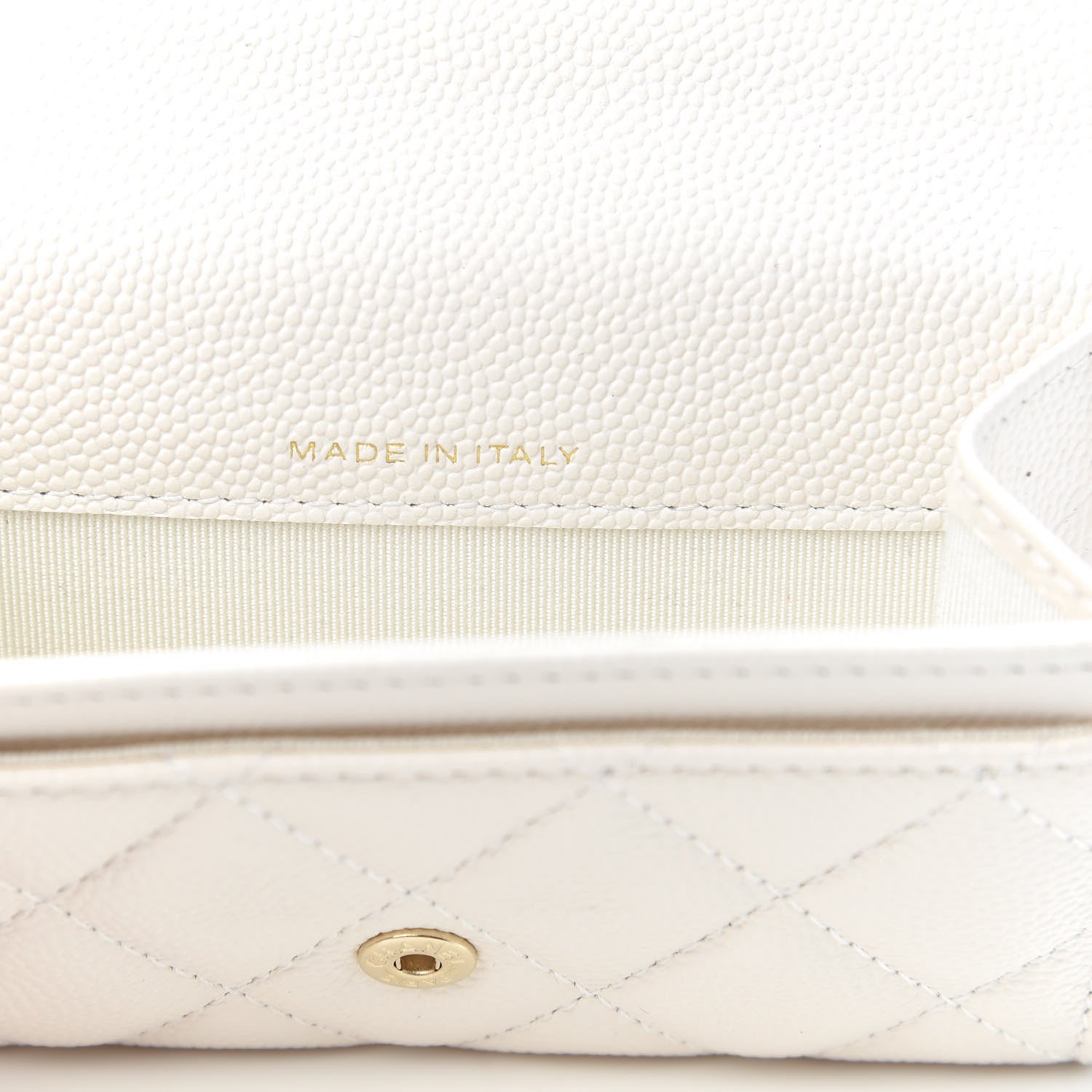 Chanel Caviar Quilted Flap Card Holder Wallet White 7 of 9