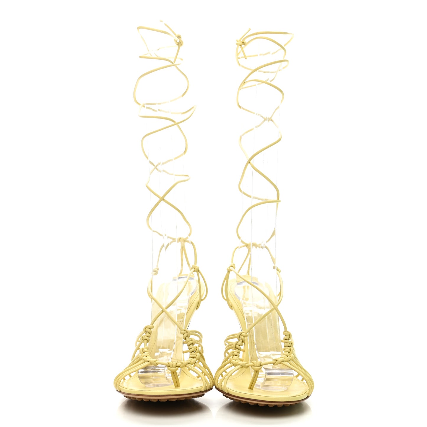 Nappa Dot Ankle Tie Sandals 37 Moon Beam