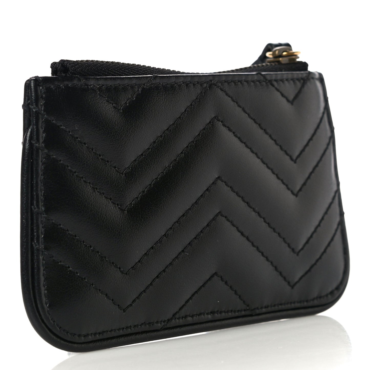 Calfskin Matelasse GG Marmont Key Case Black