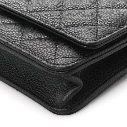 Chanel Caviar Quilted Wallet on Chain WOC Black 11 of 12