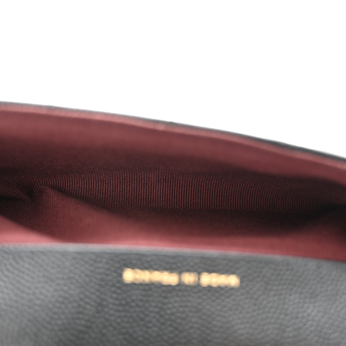 Caviar Quilted Glasses Case With Chain Black