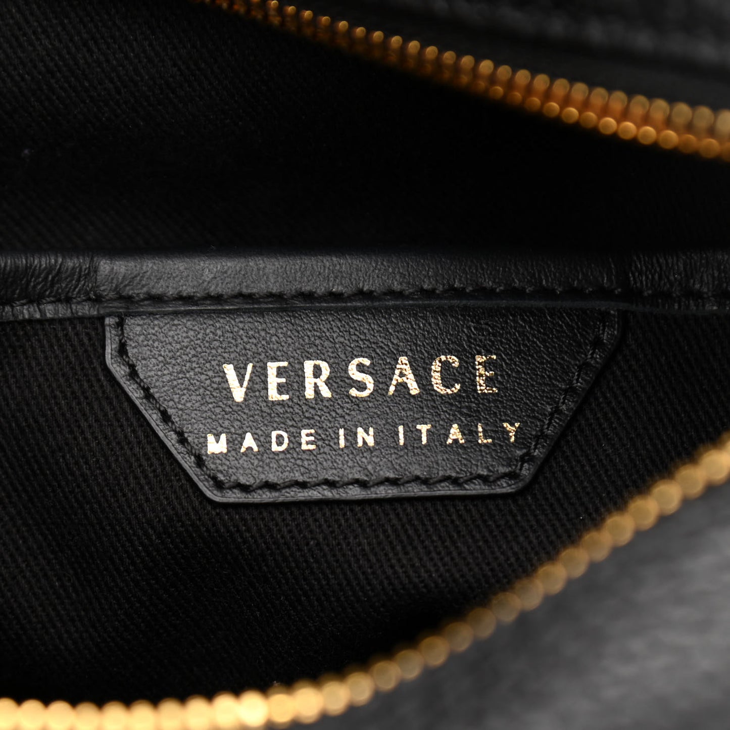 Grained Calfskin Messenger Bag Black