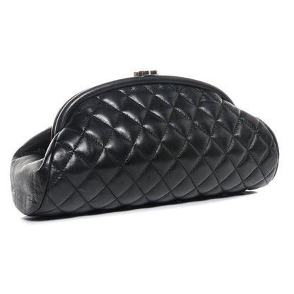 Chanel Lambskin Quilted Timeless Clutch Black 3 of 8