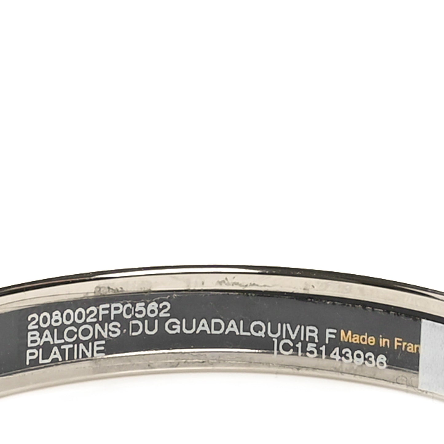 Enamel Printed Narrow Balcons du Guadalquivir Bracelet 65 Platine