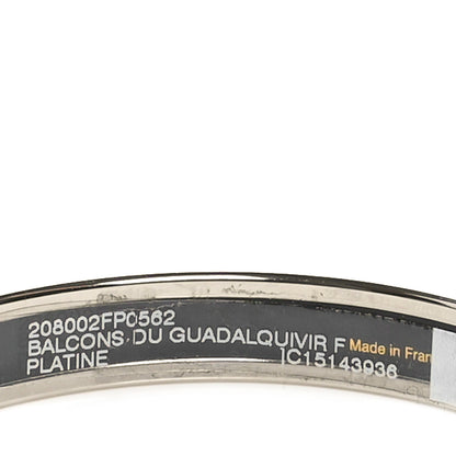 Hermes Enamel Printed Narrow Balcons du Guadalquivir Bracelet 65 Platine 4 of 5