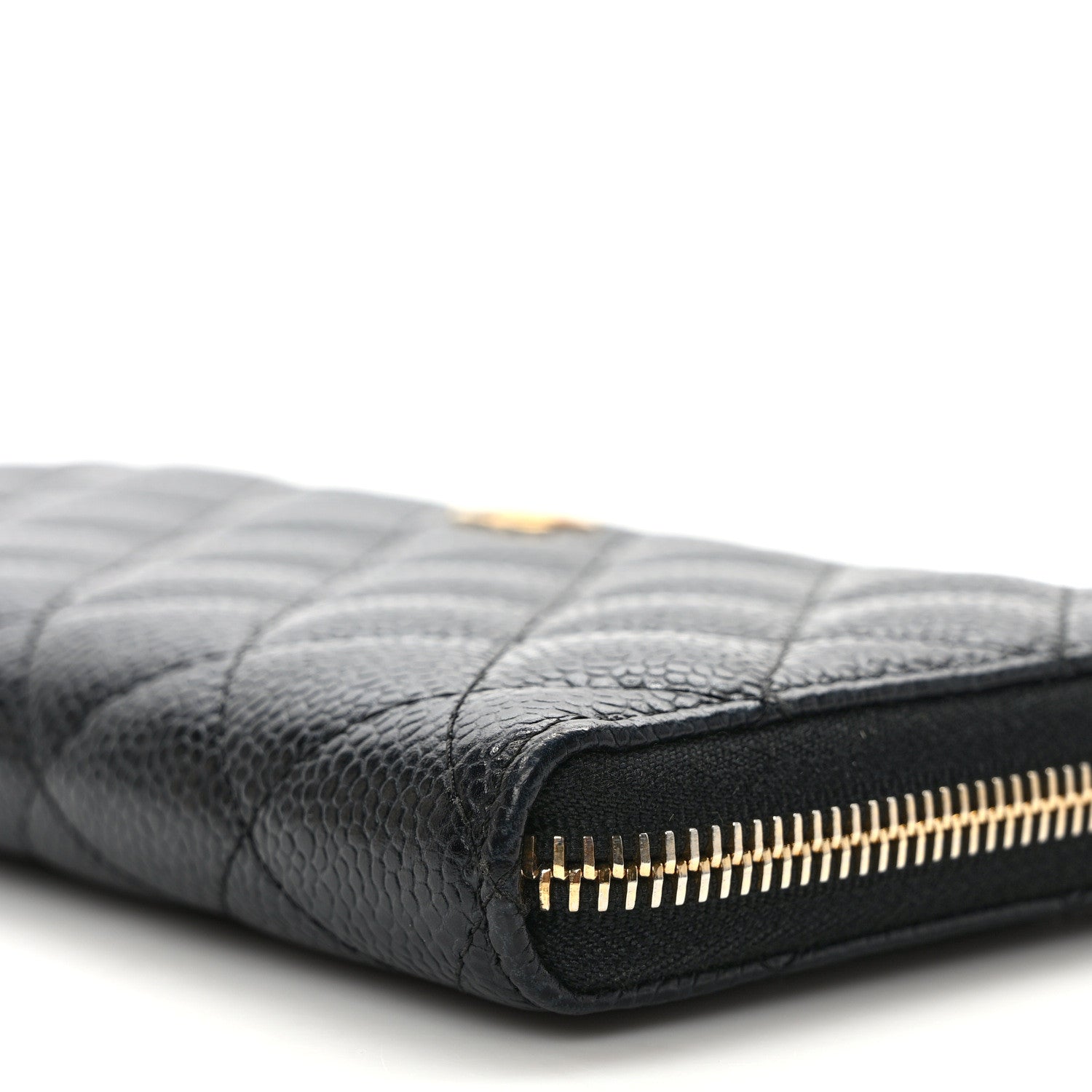 Chanel Caviar Quilted Large Gusset Zip Around Wallet Black 9 of 11