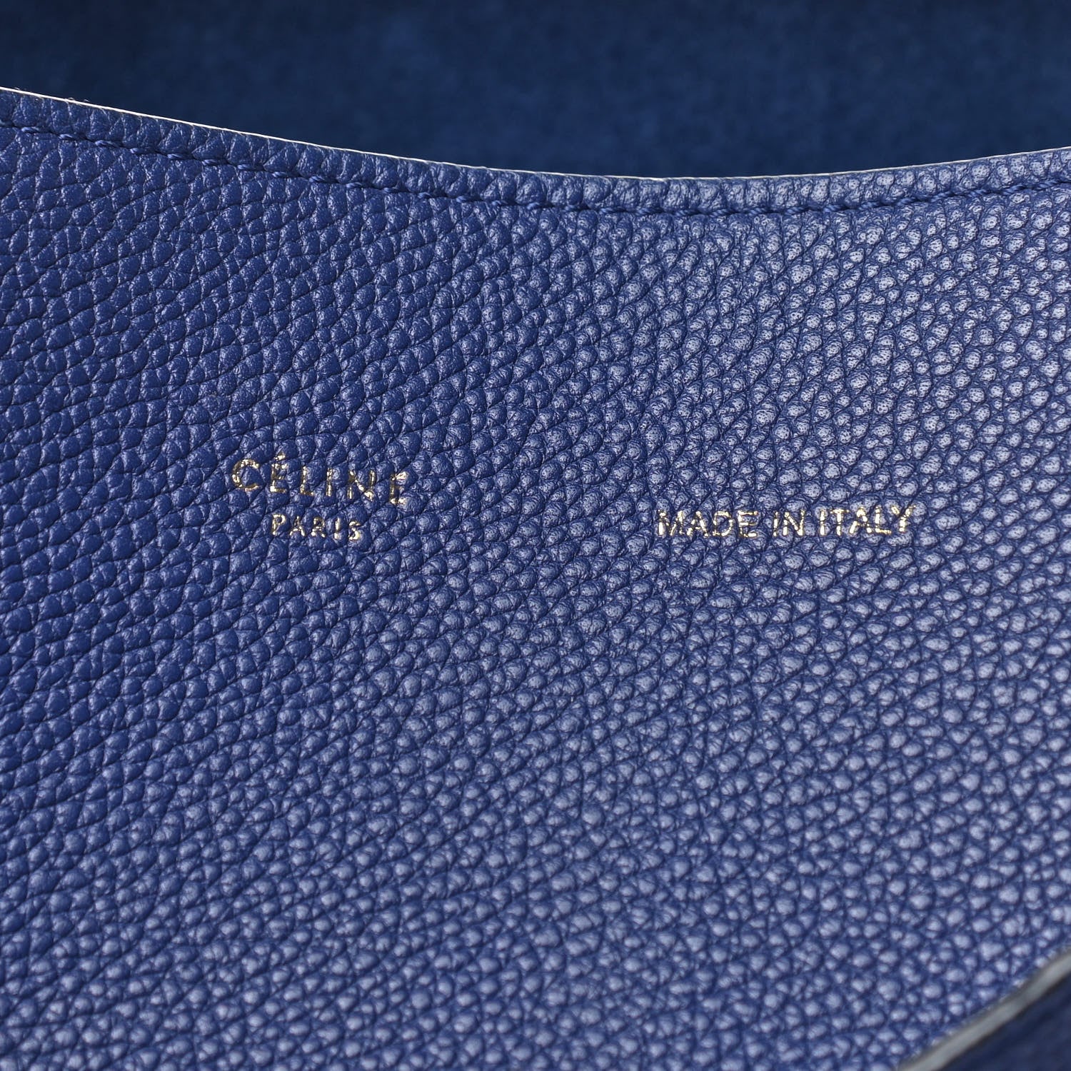 Celine Soft Grained Calfskin Small Belt Cabas Phantom Indigo 7 of 10