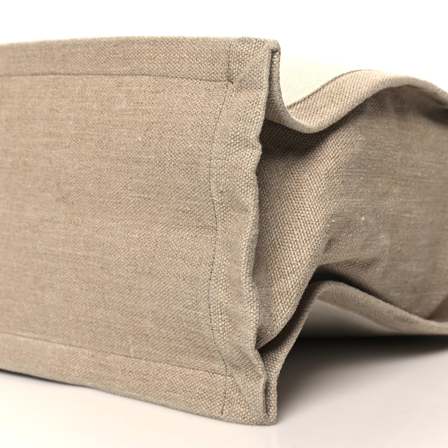 Linen Calfskin Rive Gauche Tote Optic White