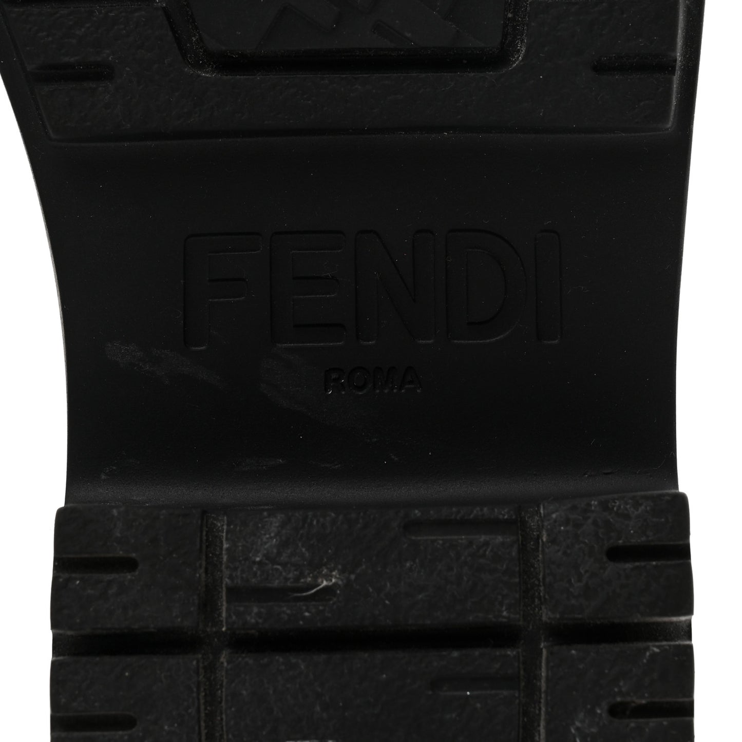 Vitello Abrasivato Fendigraphy 50mm Loafers 37 Black
