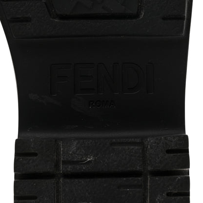 Fendi Vitello Abrasivato Fendigraphy 50mm Loafers 37 Black 7 of 10