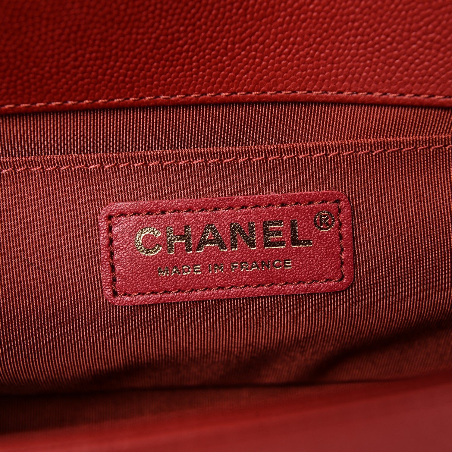 Chanel Caviar Medium Boy Flap Dark Red 6 of 7