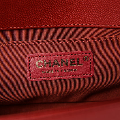Chanel Caviar Medium Boy Flap Dark Red 6 of 7