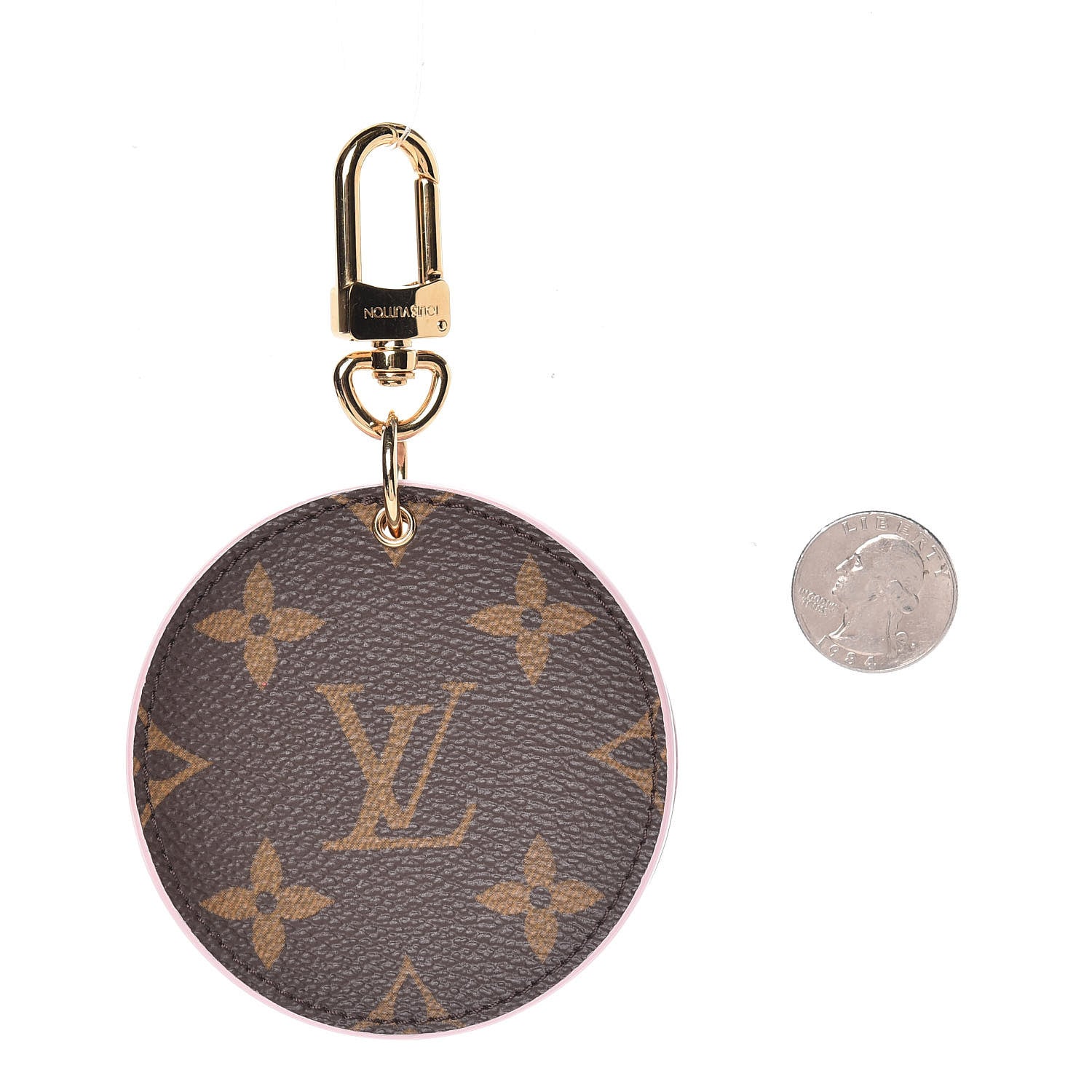 Louis Vuitton Monogram LV Mirror Bag Charm Key Holder Rose Ballerine 2 of 5