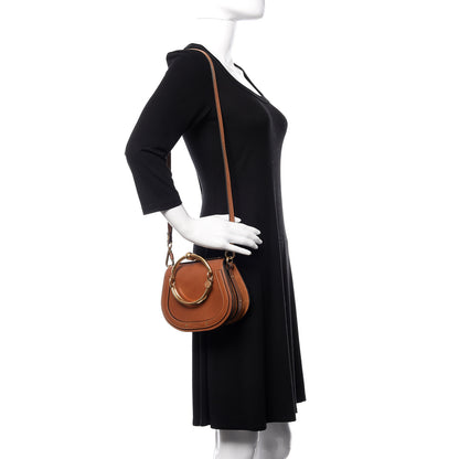 Chloe Calfskin Suede Small Nile Bracelet Bag Caramel 2 of 9