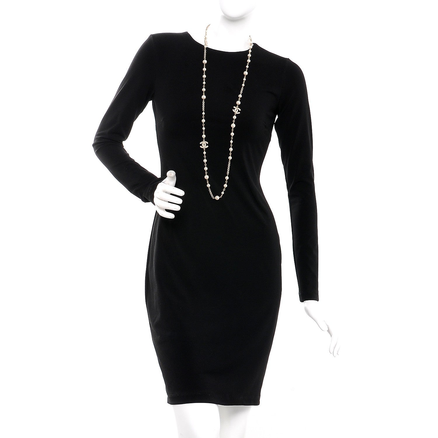 Chanel Pearl Long CC Necklace Gold 2 of 6
