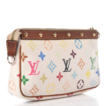 Louis Vuitton Monogram Multicolor Pochette Accessories White 3 of 9