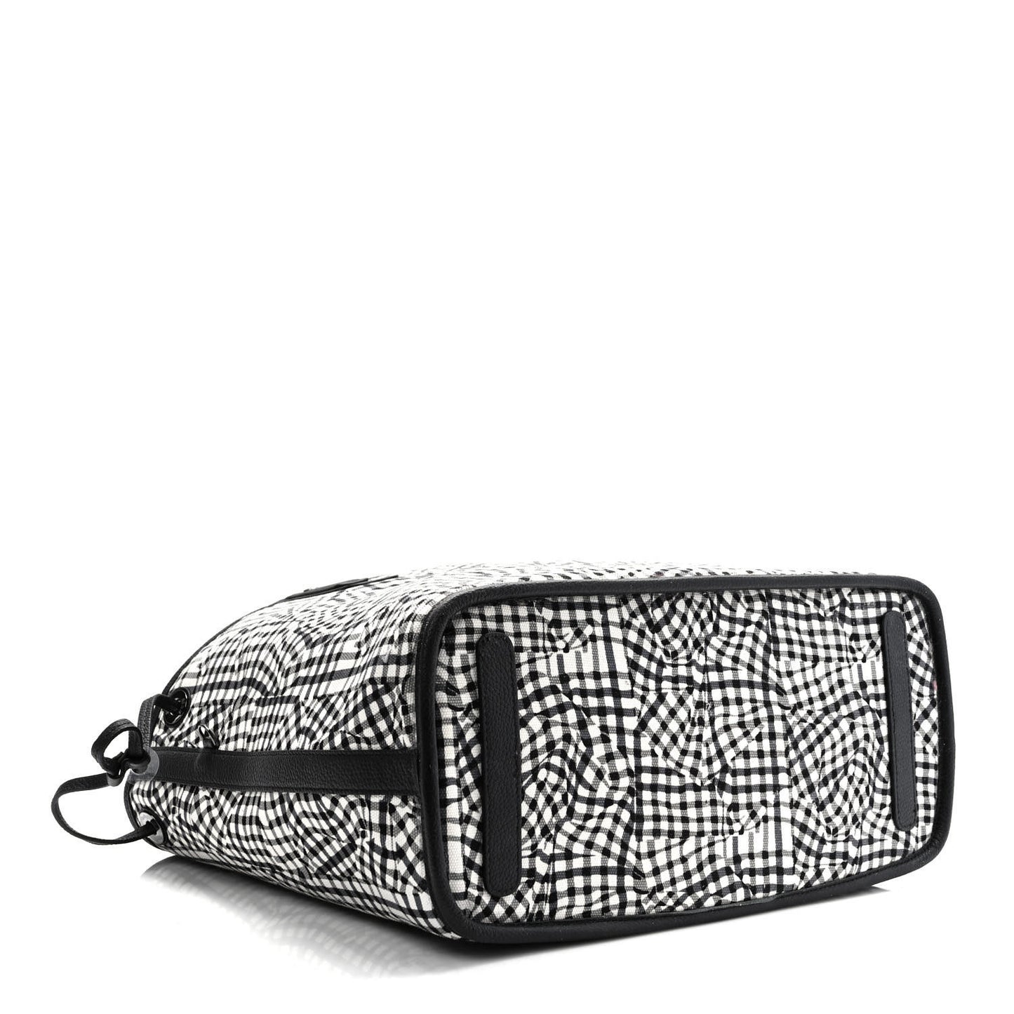 Grained Calfskin Visetos Medium Liz Reversible Shopper Tote Black