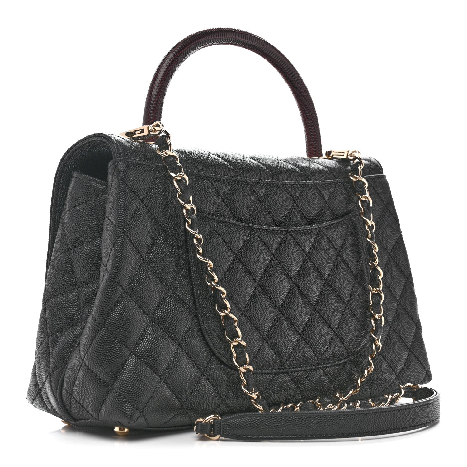Chanel Caviar Quilted Small Coco Handle Flap Black 3 of 12