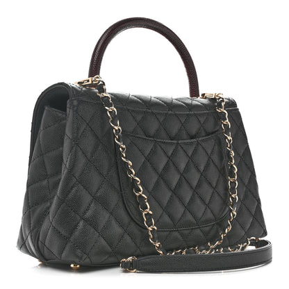 Chanel Caviar Quilted Small Coco Handle Flap Black 3 of 12
