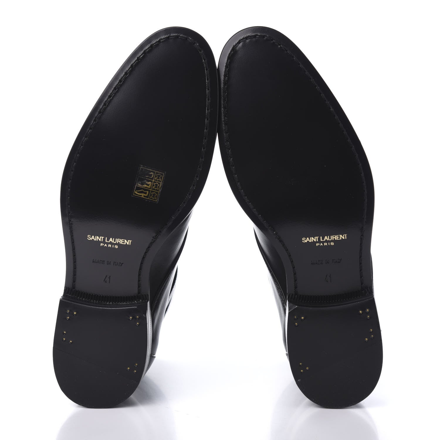 Saint Laurent Calfskin Dare 25 Jodhpur Ankle Boots 41 Black 5 of 9