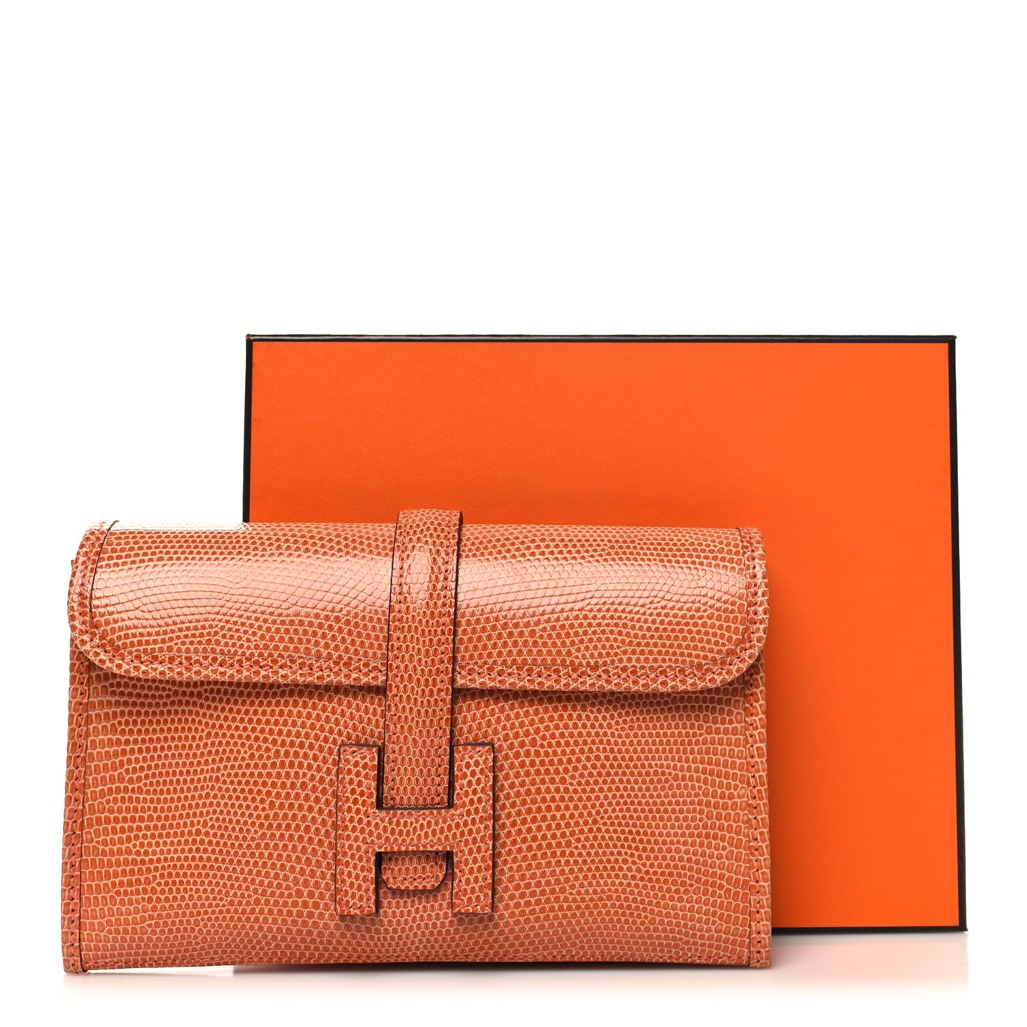 Hermes Lizard Mini Jige Elan Clutch Orange 1380803 – FASHIONPHILE