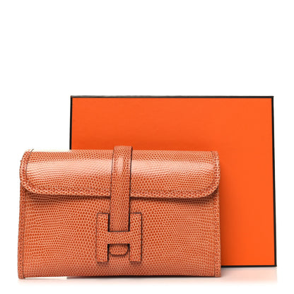 Hermes Lizard Mini Jige Elan Clutch Orange 11 of 11
