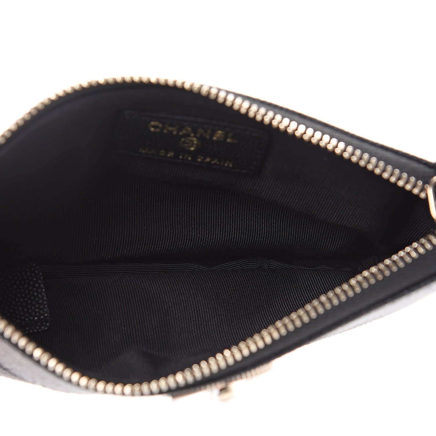 Chanel Caviar Quilted Small Vintage Mademoiselle Cosmetic Case Black 4 of 7