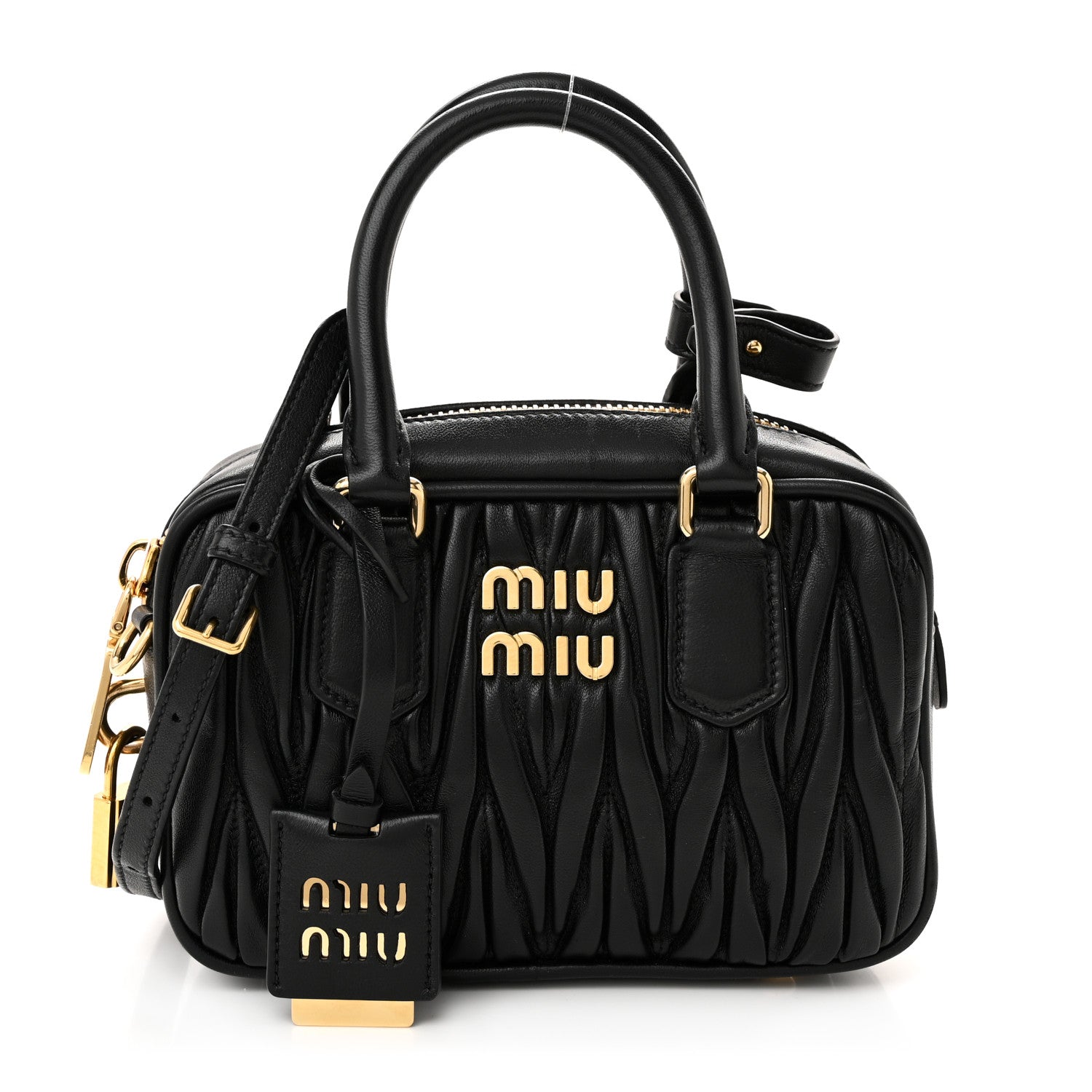 Miu Miu Nappa Matelasse Small Arcadie Black 1 of 10