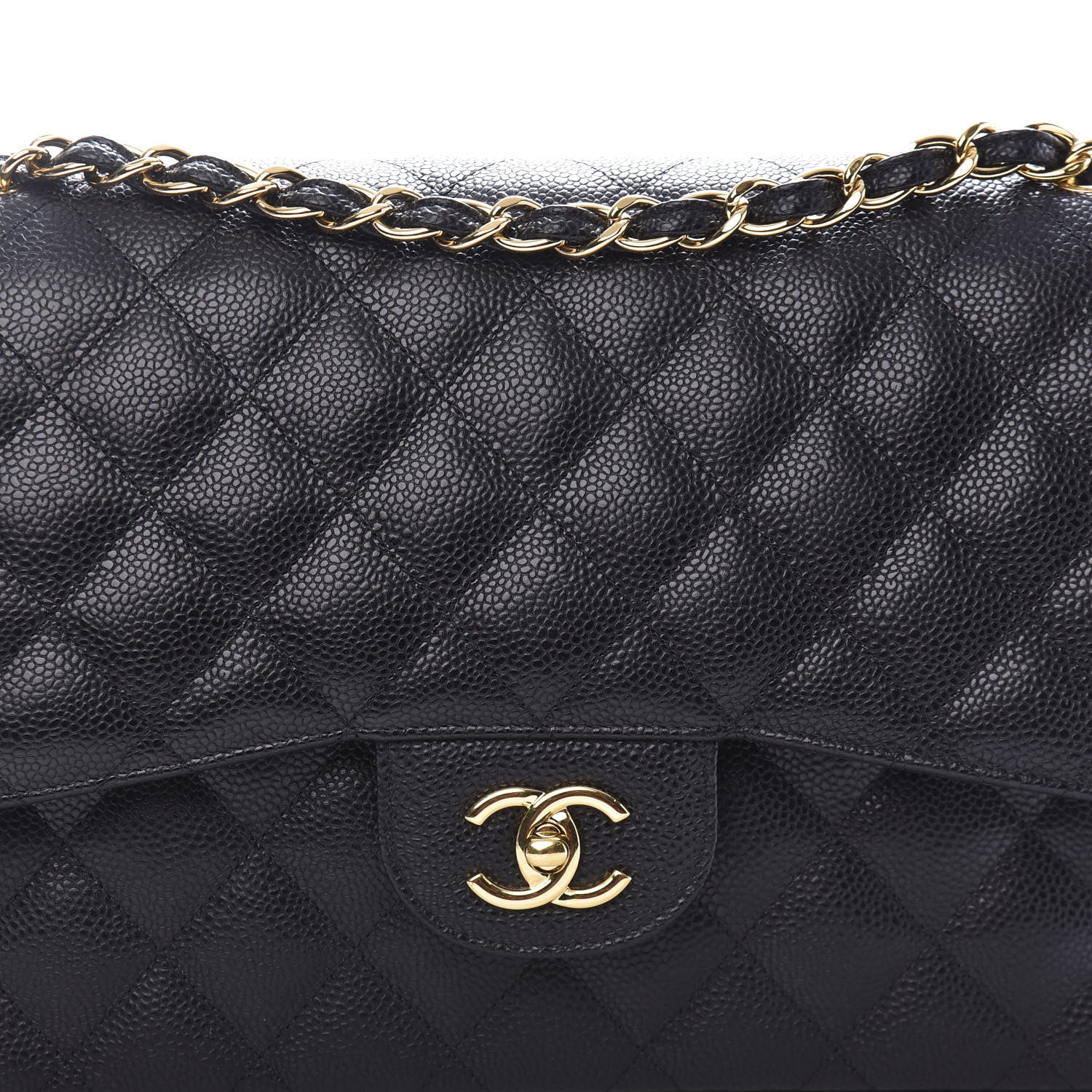 Chanel Caviar Quilted Jumbo Double Flap Black 10 of 11