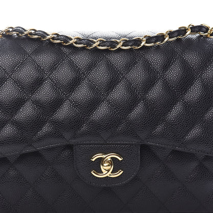 Chanel Caviar Quilted Jumbo Double Flap Black 10 of 11