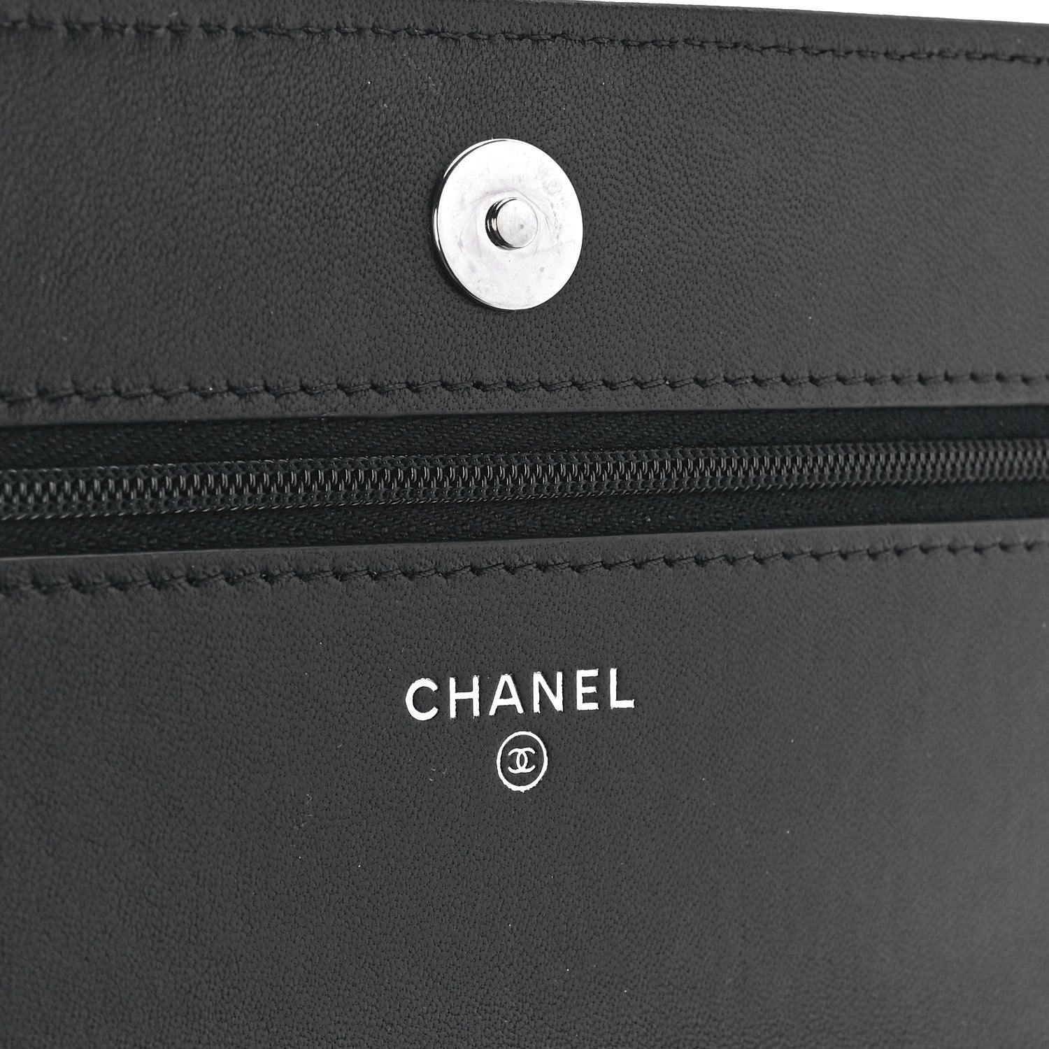 Chanel Lambskin Quilted Wallet On Chain WOC Black 6 of 13