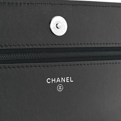 Chanel Lambskin Quilted Wallet On Chain WOC Black 6 of 13